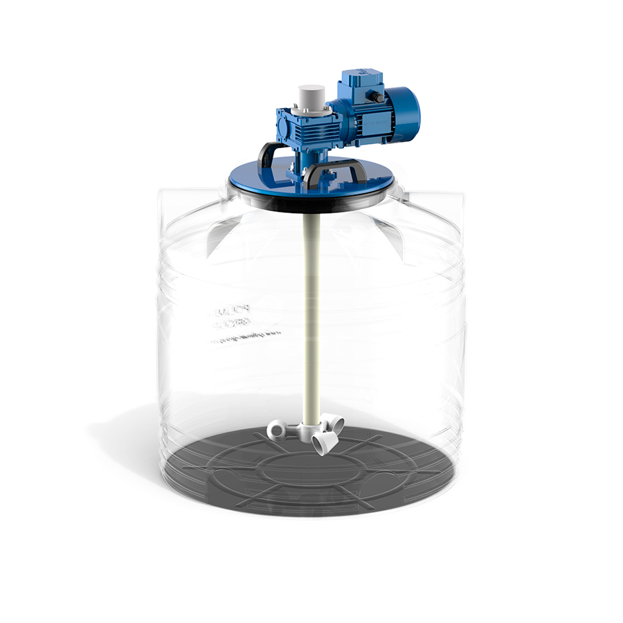 Емкость V 200 литров с мешалкой для вязких жидкостей фото 1 в разрез