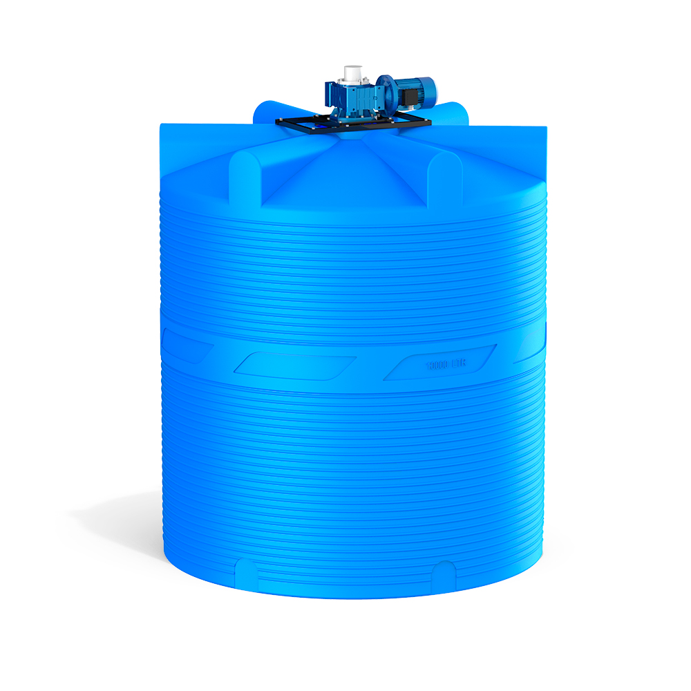 Емкость V 10000 литров с мешалкой для вязких жидкостей фото спереди 01