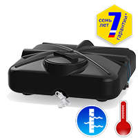 Анонс бак душевой «РОСА» 250 литров с уровнемером и подогревом