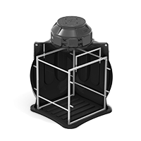 Анонс Колодец КС-5М с каркасом, с дополнительной горловиной H200 и крышкой D560 мм 