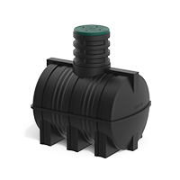 анонс подземная емкость D 2000 литров с зеленой крышкой фото с габаритами 