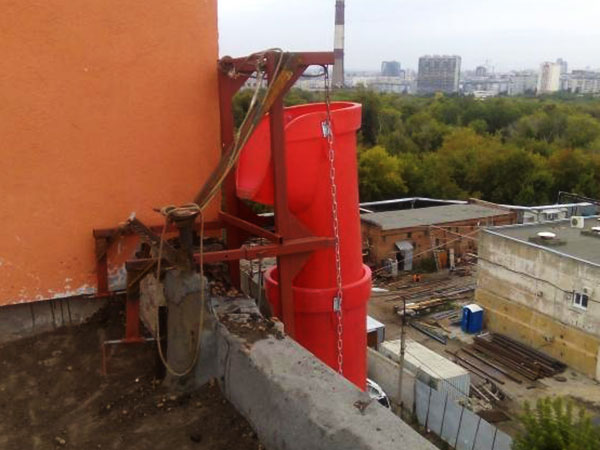 Строительный мусоропровод из пластика