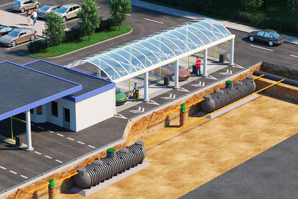 Составные подземные резервуары из пластика