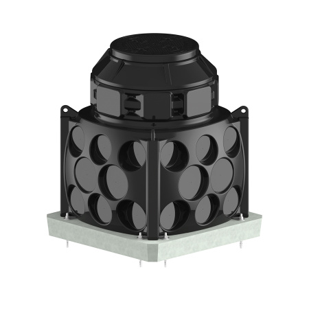 Колодец КН 1000 H1100 с крышкой D560 мм фото стандарт анкерение