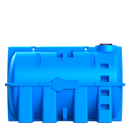 Горизонтальная емкость G 10000 литров цвет синий фото вид сбоку 1