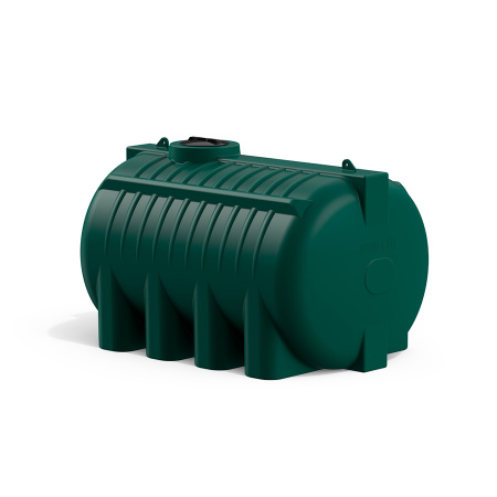 Горизонтальная емкость G 8000 литров цвет зеленый вид спереди 2