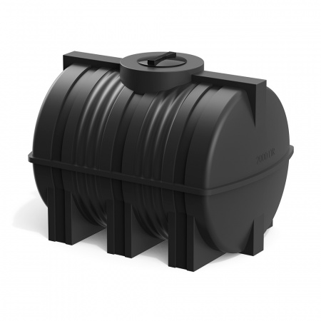 Горизонтальная емкость G 2000 литров цвет черный фото 2