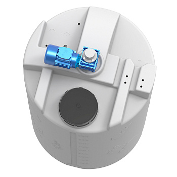 Емкость CDT-500 литров с лопастной мешалкой с крышкой с клапаном