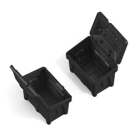 Ящик для ветоши 250 литров черный PREMIUM вид 07 два ящика вид верху
