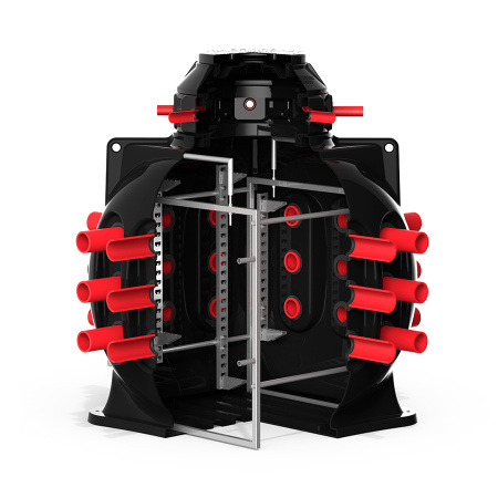 Колодец КС-5М с каркасом, с дополнительной горловиной H200 и крышкой D560 мм фото 04