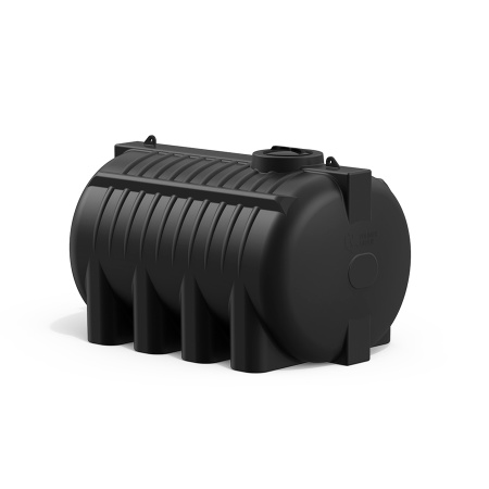 Горизонтальная емкость G 8000 литров цвет черный вид спереди 1