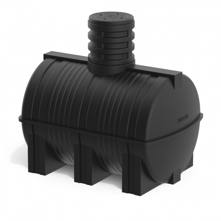 подземная емкость D 3000 литров с черной крышкой фото 1