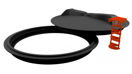 крышка резьбовая с красным дыхательным клапаном