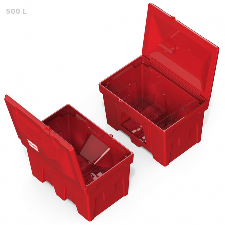 Ящик для песка 500 литров с дозатором вид сверху 2 шт