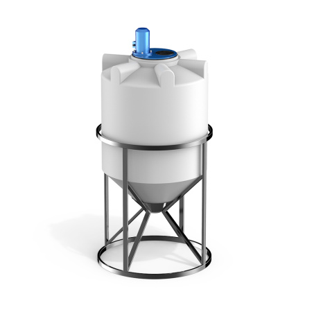 Емкость K 500 литров с турбинной мешалкой Микс DSL фото с габаритами