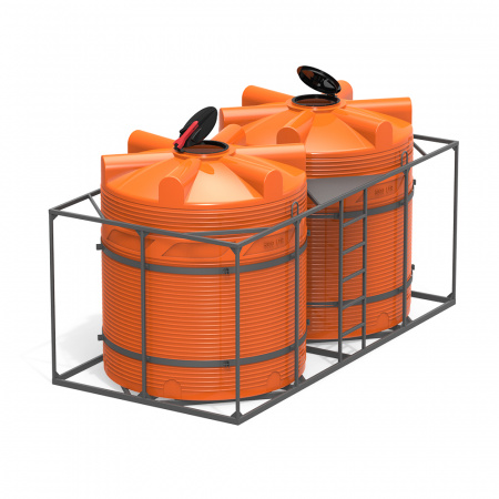 Кассета двойная с емкостями V 5000 КАС с откидной крышкой фото 4