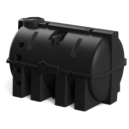 Горизонтальная емкость G 10000 литров цвет чёрный фото вид спереди 1