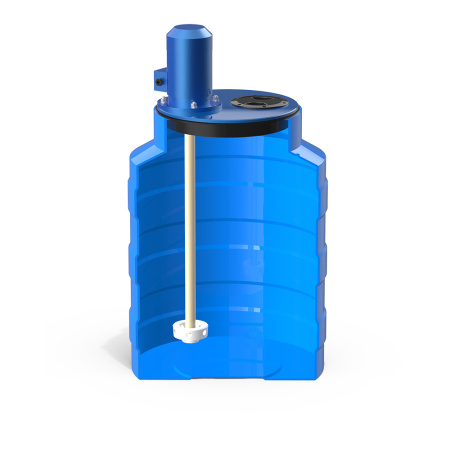 Емкость V 100 литров с турбинной мешалкой фото 2 в разрезе