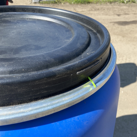 Бочка 227 литров синий цвет фото пломба