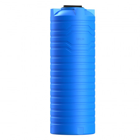 Узкая тонкая емкость N 700 литров вид сбоку цвет синий
