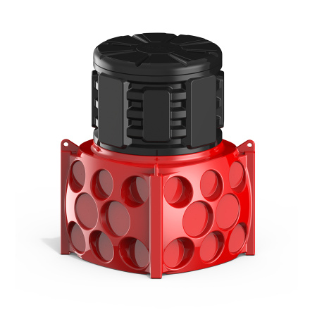 Колодец КН 1000 H1300 с крышкой D 780 мм фото красный колодец