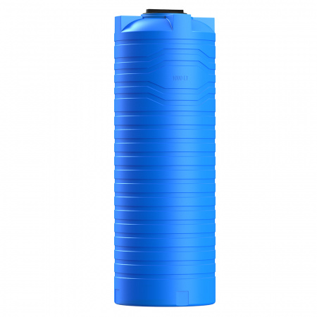 Узкая тонкая емкость N 1000 литров вид сбоку цвет синий