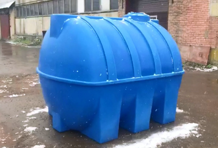 Горизонтальная емкость G 5000 литров синяя - фото на складе