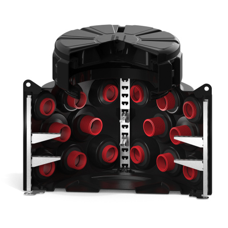 Колодец КН 1000 H1000 с крышкой D 780 мм  фото в разрез трубы стойки