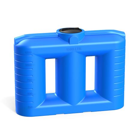 Бак SN 1500 литров цвет синий вид сбоку