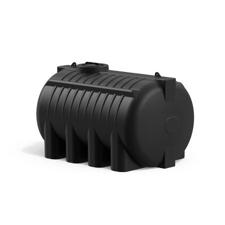 Горизонтальная емкость G 8000 литров цвет черный вид впереди 2